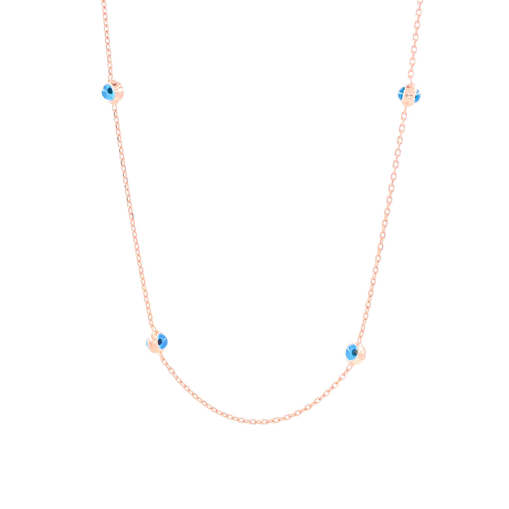 Evil Eye Beaded Sequential Necklace