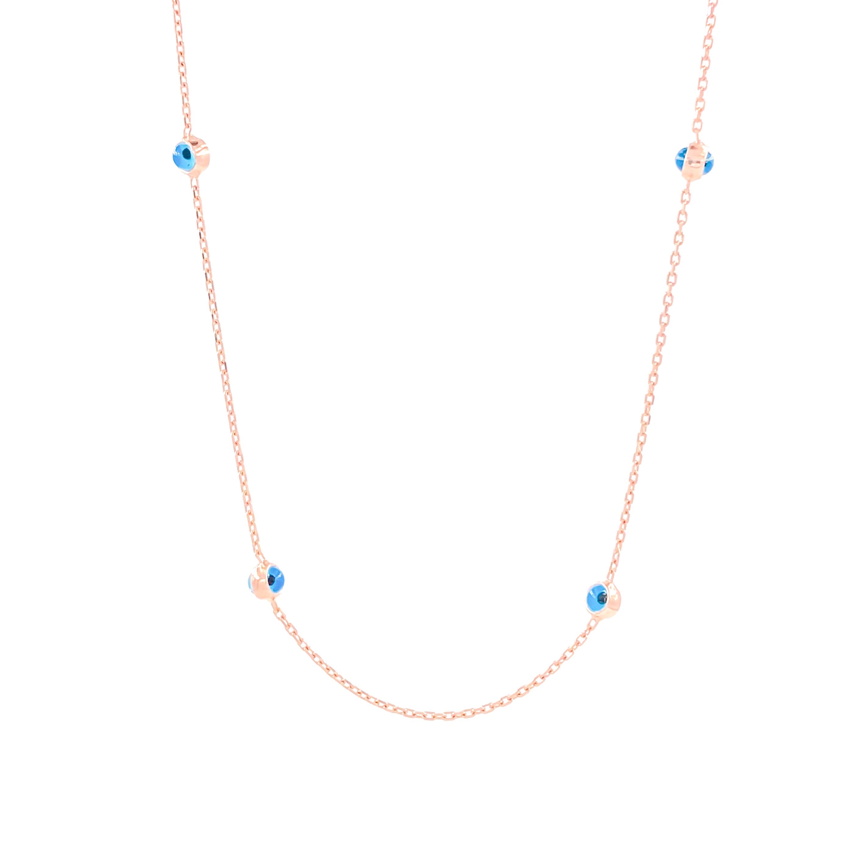 Evil Eye Beaded Sequential Necklace