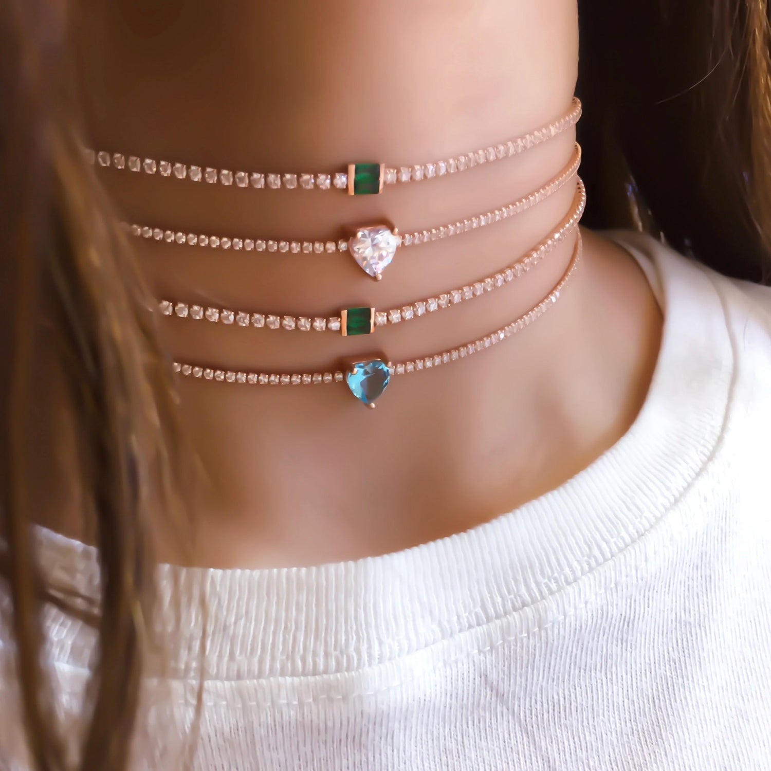 Aqua Marin Kalp Tennis Choker