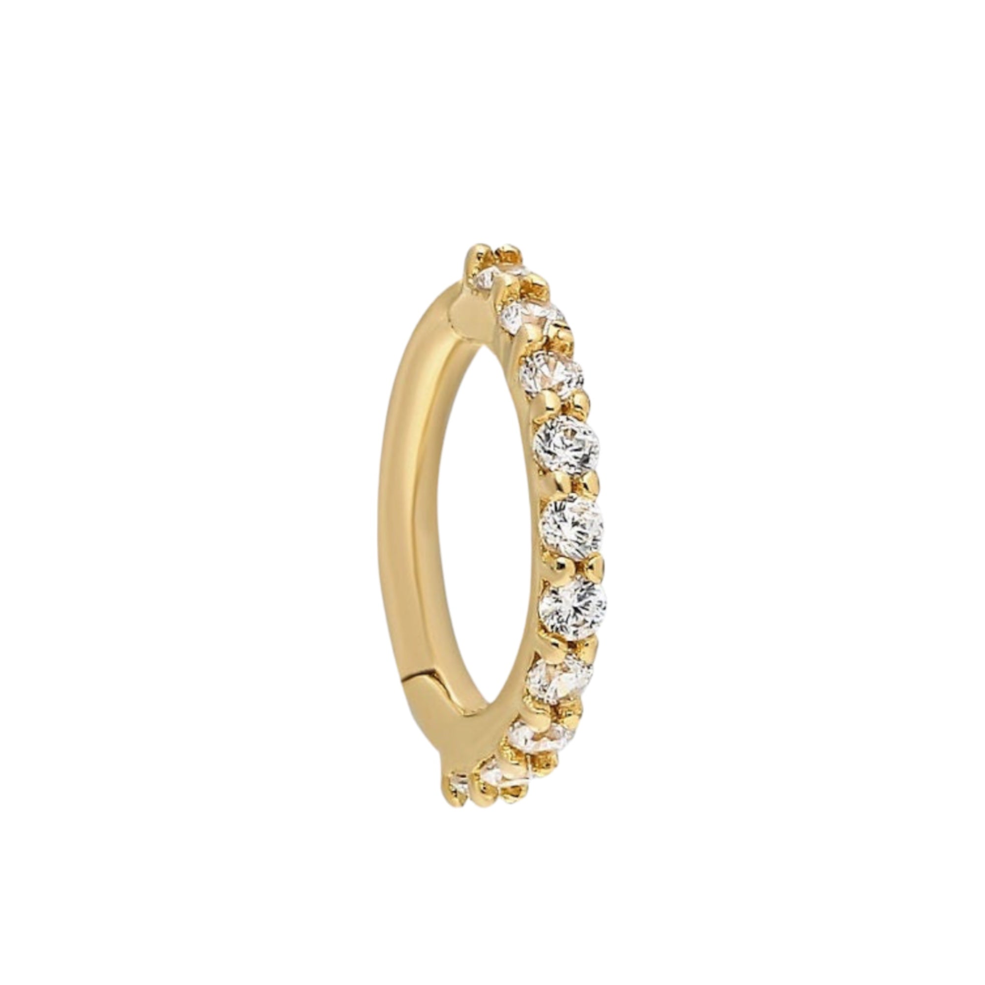 Thin Stone 14 K Ring Piercing