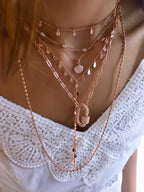 Taşlı Zincir Choker 40 cm