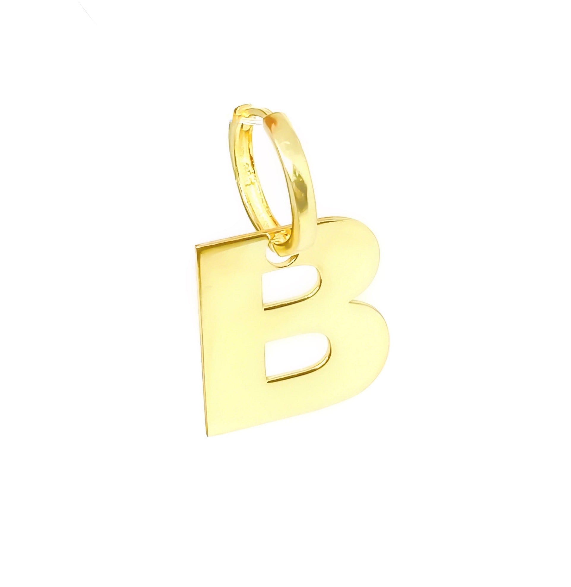 Letter Hoop Earrings Large